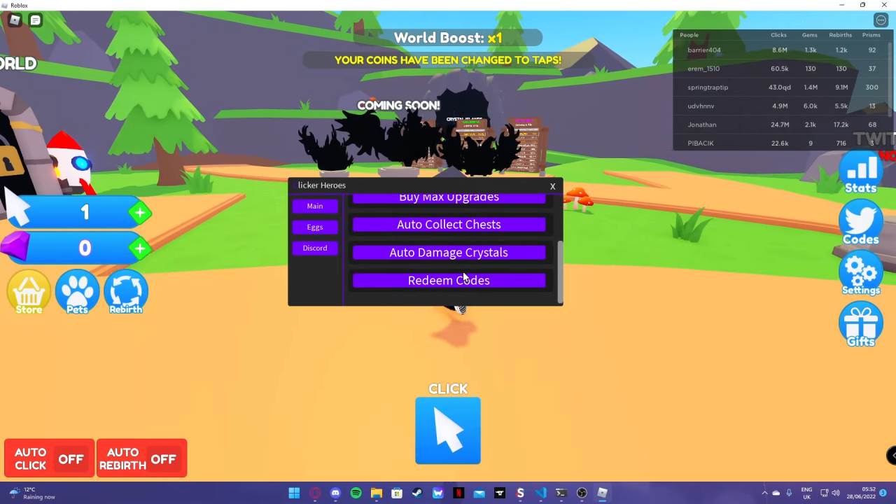 Roblox Clicker Heroes Script