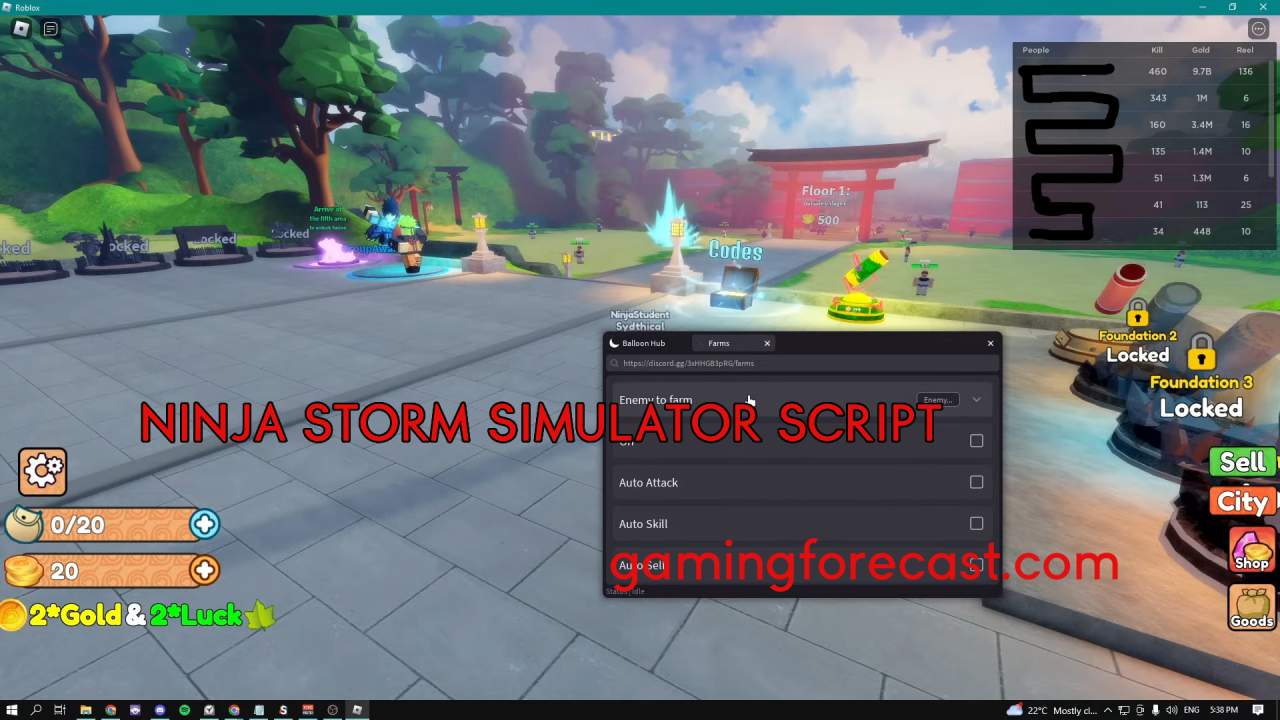 Ninja Storm Simulator Script