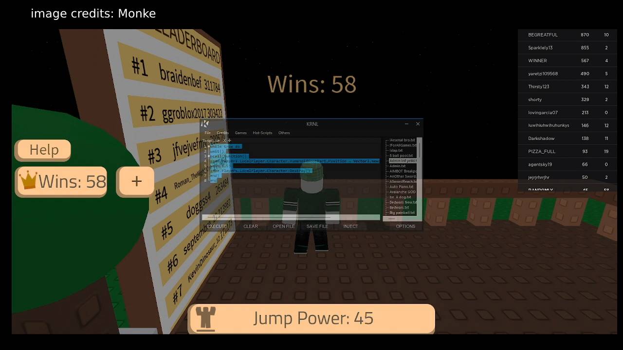 Roblox but every second you get 1 jump Power Script