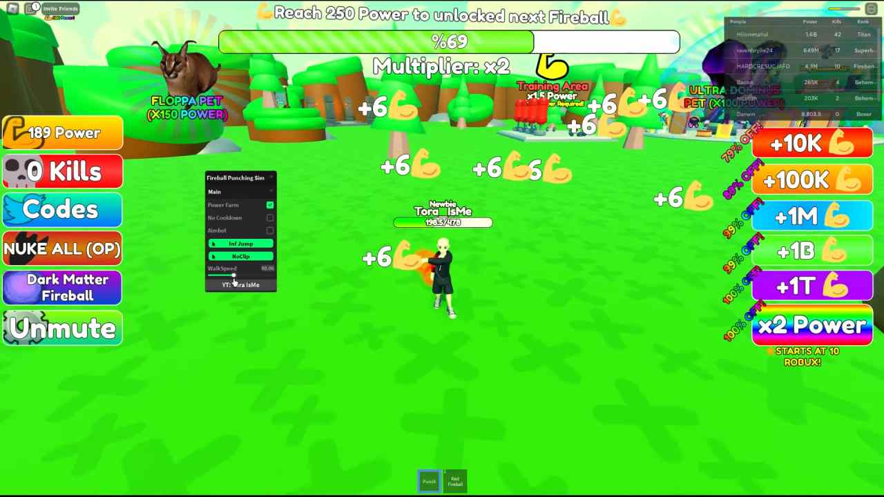 Roblox Fireball Punching Simulator Script