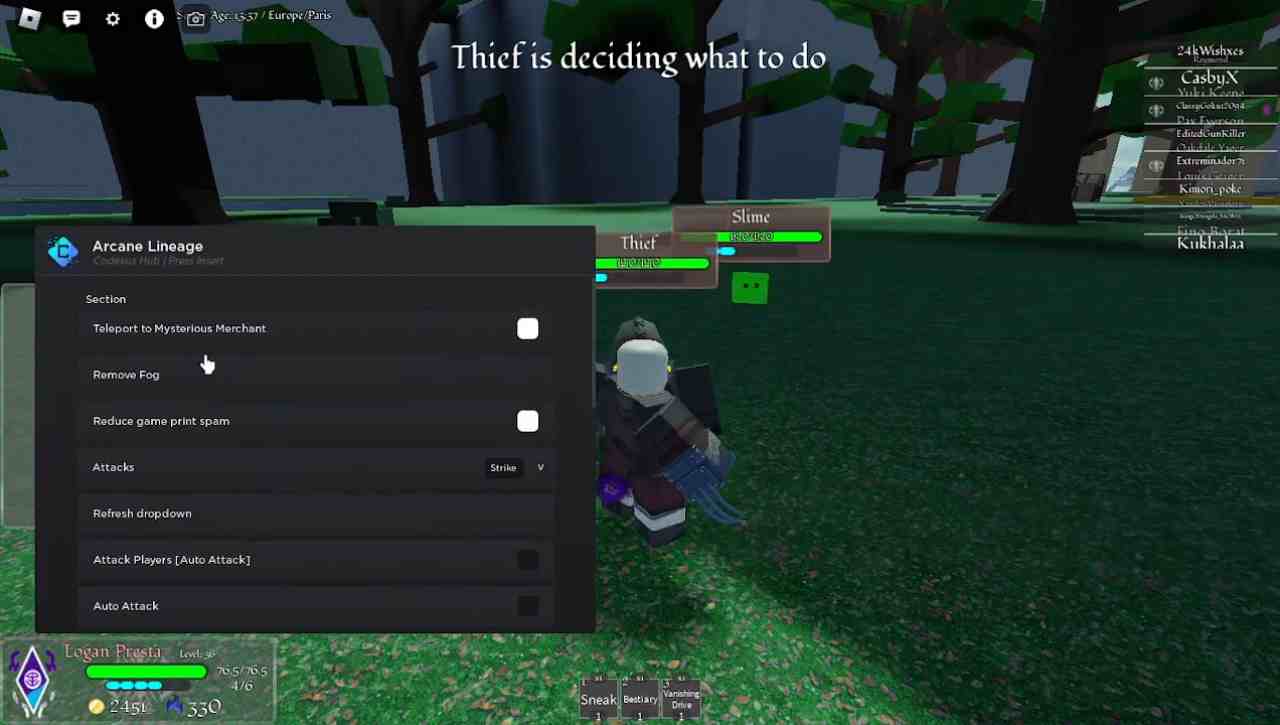 ARCANE LINEAGE SCRIPT ROBLOX HACK