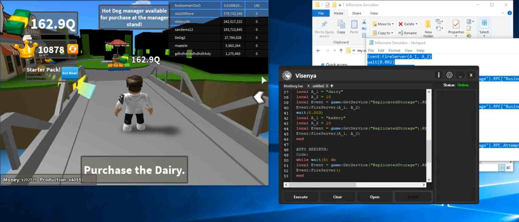 Roblox Billionaire Simulator SCRIPT