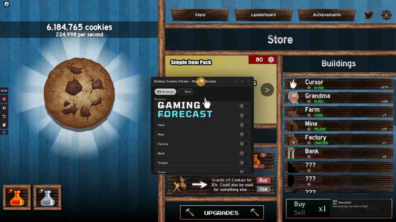 Roblox Cookie Clicker Script