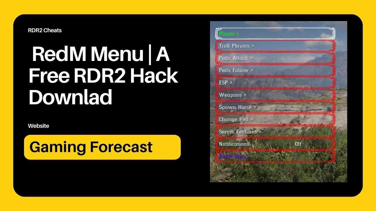 redm rdr2 hack free menu